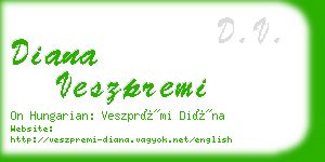 diana veszpremi business card